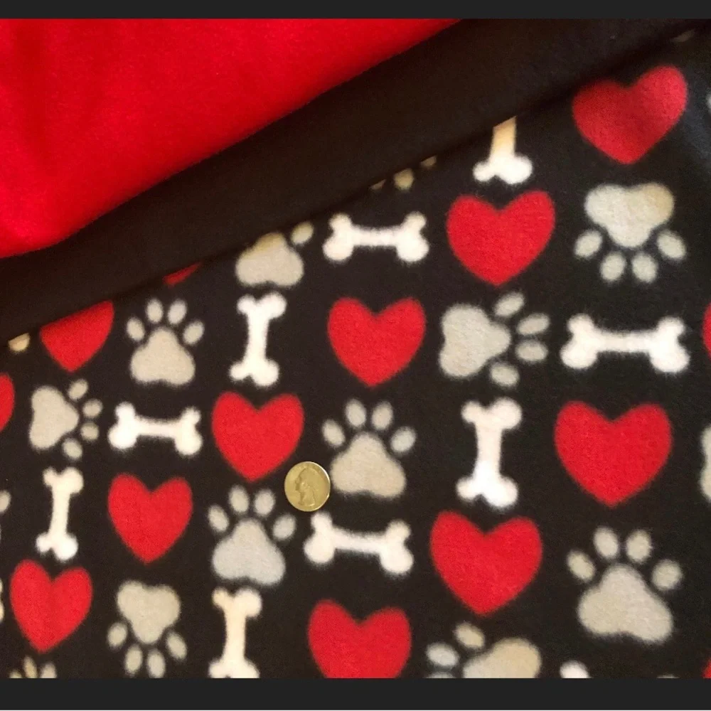Dog Double Reversible Fleece Blanket 26x30”